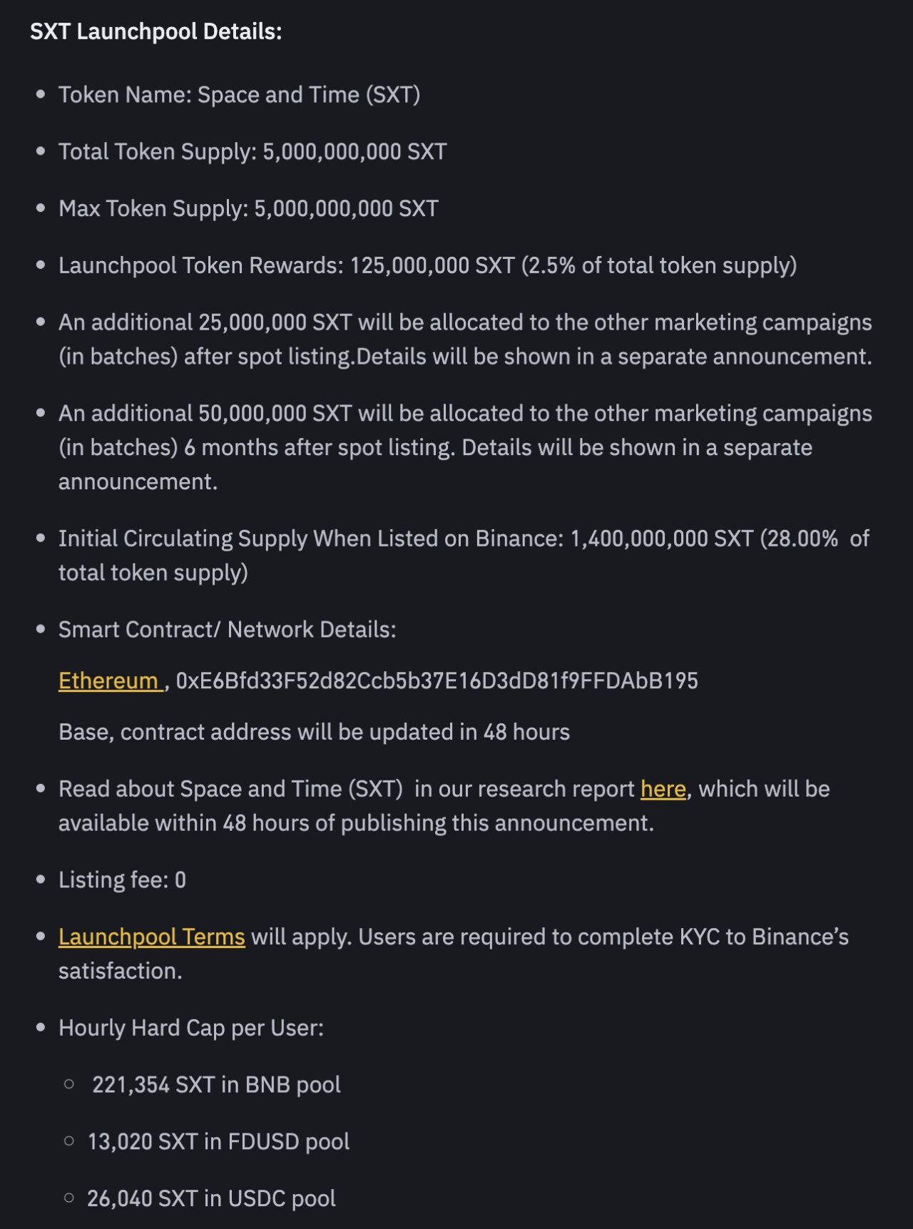 Space and Time (SXT) – Dự án thứ 69 trên Binance Launchpool - Ảnh