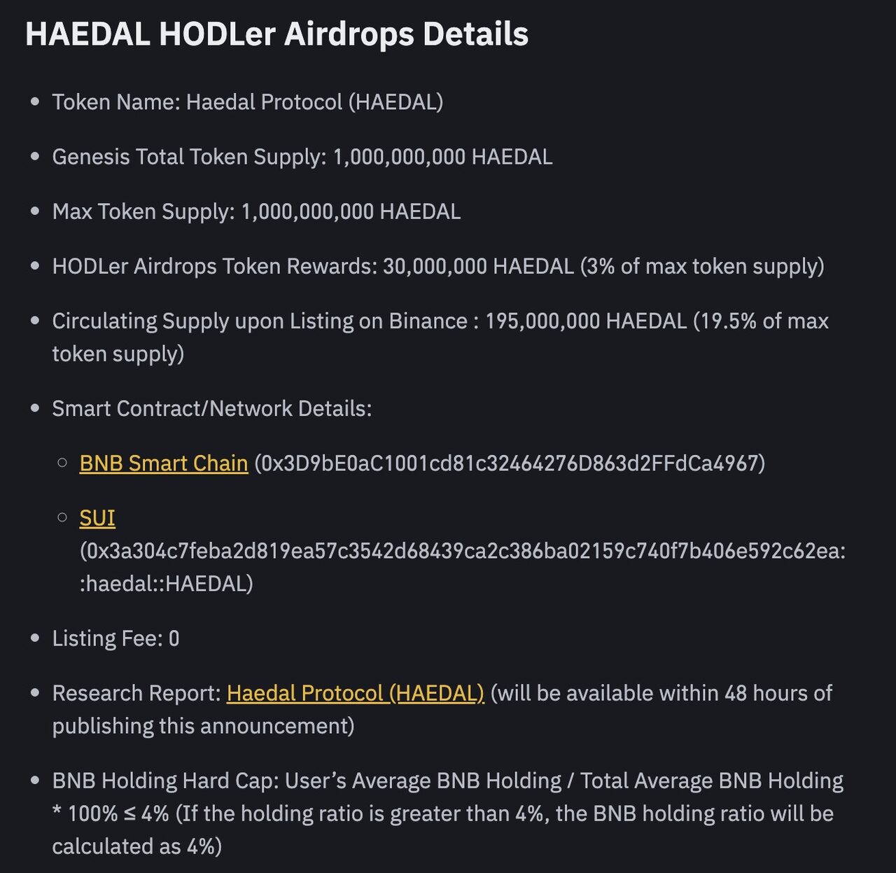 Haedal Protocol (HAEDAL) – Dự án thứ 19 trên Binance HODLer Airdrop - Ảnh