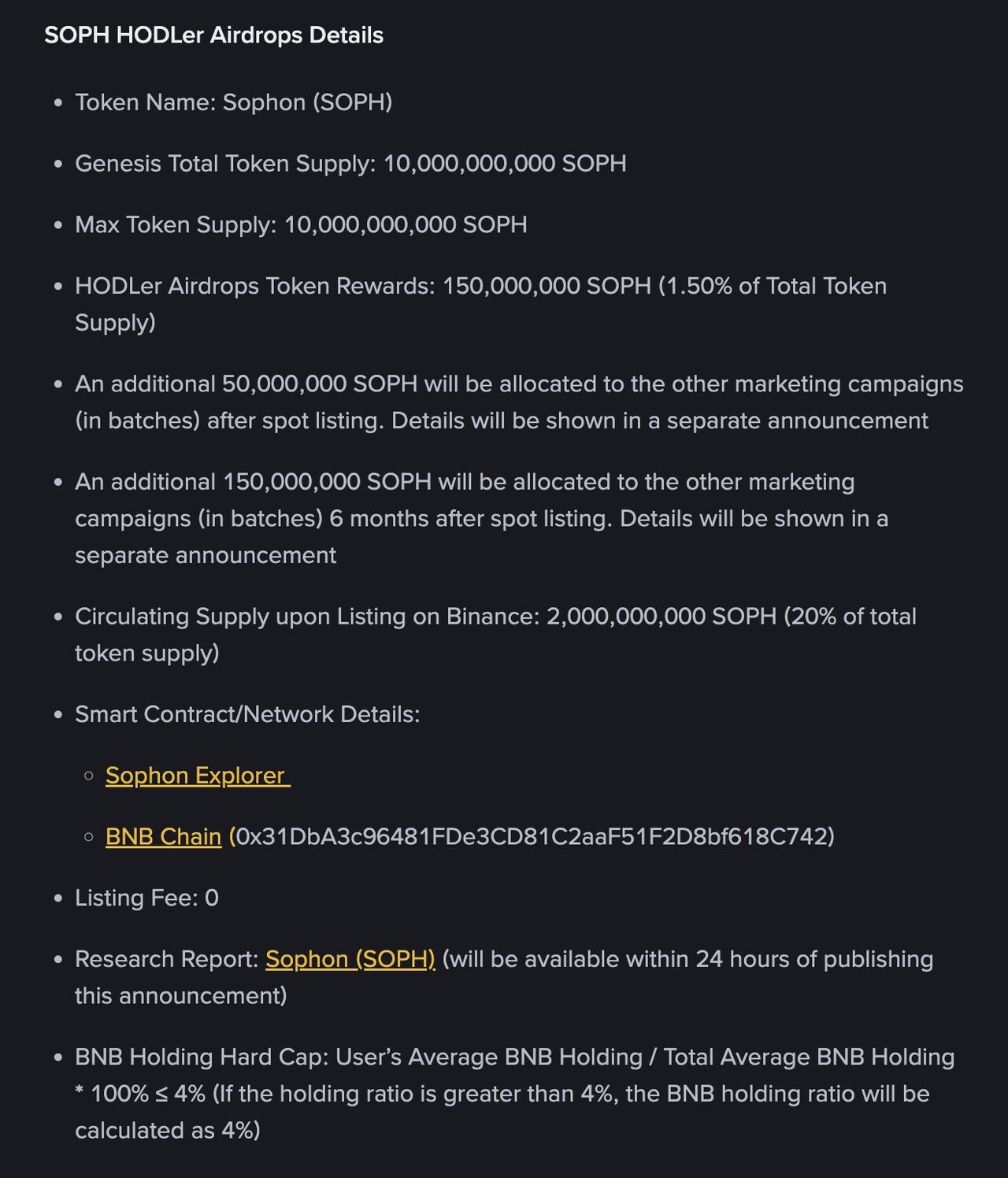 Sophon (SOPH) – Dự án thứ 20 trên Binance HODLer Airdrop - Ảnh